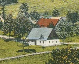 S. 107 a - Hermsdorf. Städt. Ortsteil Klette u. kl. Bild Gasthof zum grünen Wald
